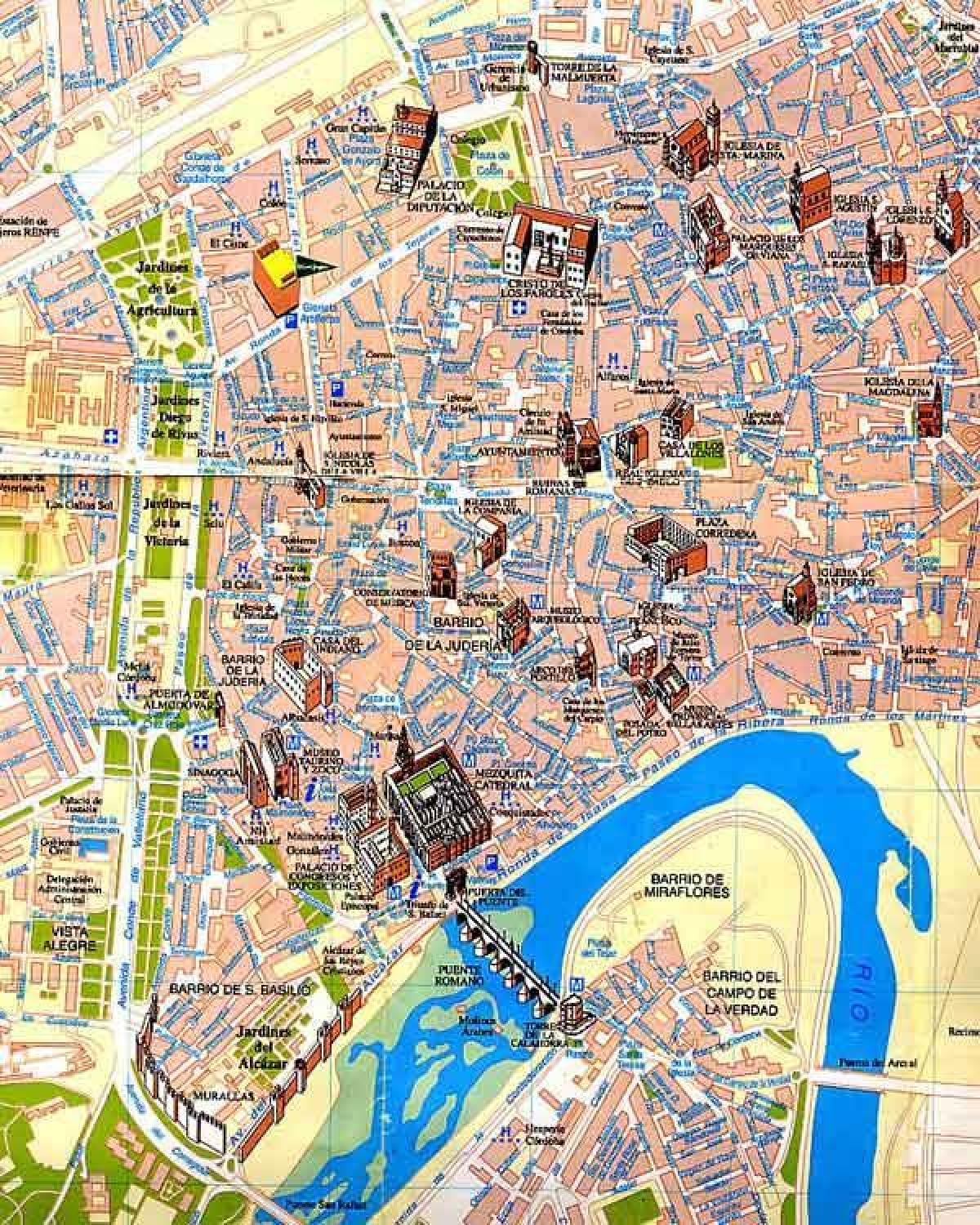 karta Seville pješačenje