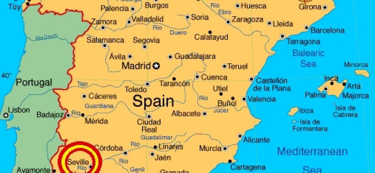 Seville-Španjolska kartica