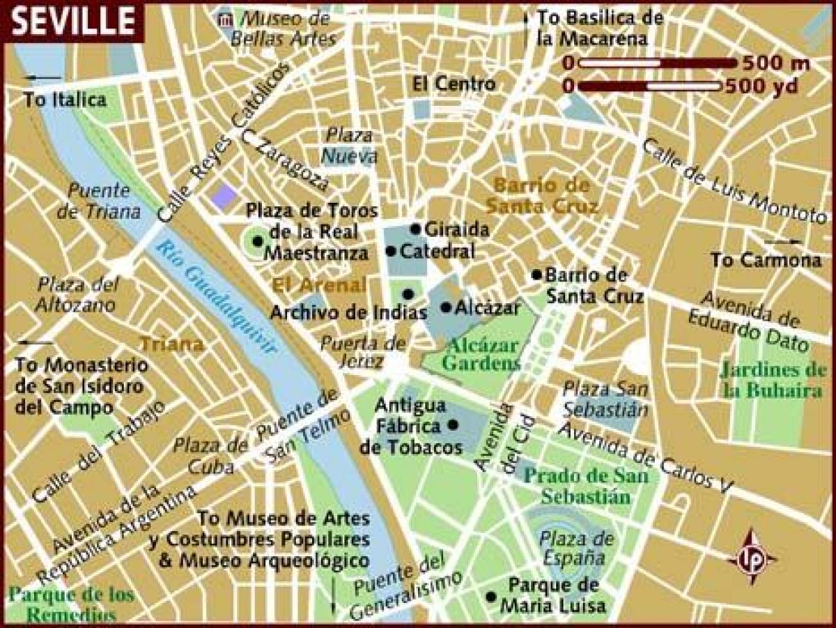 karta susjedstvu Seville