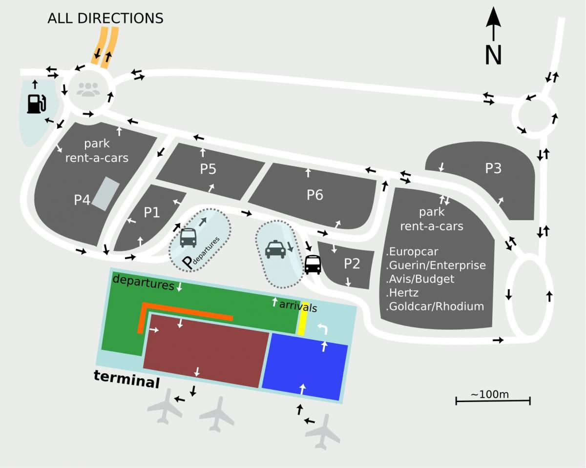 Zračna luka Seville karti