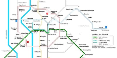 Karta željezničkog kolodvora Seville 
