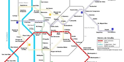Karta podzemne željeznice Seville 