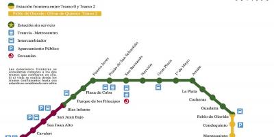 Karta podzemne željeznice Seville 