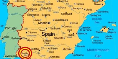 Seville-Španjolska kartica