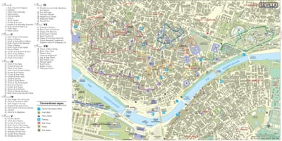 Sevilla atrakcije na karti